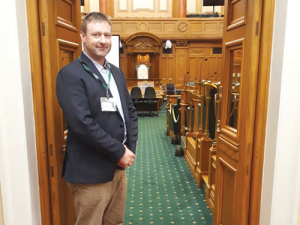 Lawrence farmer Mark Patterson has entered Parliament as a New Zealand First list MP. 