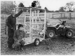 Wilco and Waverley Klein Ovink with the first Wrangler and Fieldays Innovation Award, June 1995.