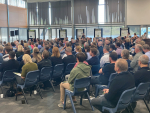 Farmers at the DairyNZ Farmers&#039; Forum in Cambridge heard from Melissa Clarke-Reynolds and DairyNZ chair Jim van der Poel.