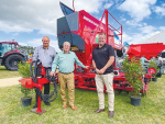 From left, Darrell Russell, Dealer Principal, Piako Tractors, Greg Carr Founding Director, Carrfields and Kieran Steffert, Marketing Manager Piako Tractors.