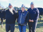 Nigel and Dianne Payne enjoy a great working relationship with STgenetics New Zealand’s Jean Macky (right).