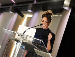 Michelle Bouffard speaking at The Tasting Climate Change conference
