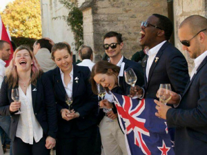 Maybe not winners, but the New Zealand team were still grinners gaining fourth place in the World Tasting Competition. From left; Ashley Stewart, Amelia French, Dion Wai, Jennifer Skoda, Cashias Gumbo and David Napier.