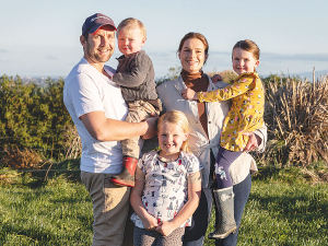 From left, Donovan Croot, Thomas, Estelle, Sophie Cookson and Penelope.