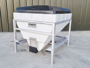 The Smart EZI bin is designed for safe, controlled storage and discharge of bulk, dry granular products for all purposes.