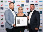 Steve and Amy Gillies with ASB senior manager rural corporate, Craig Young, at the 2025 National New Zealand Dairy Industry Awards dinner.