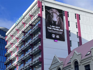 Digital 'SOS' billboards take farmers' message to the Beehive