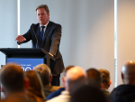 Todd McClay speaking at the New Zealand Apples &amp; Pears Conference.