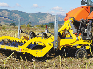 The Grass Land Loosener is designed to alleviate compaction in the soil.