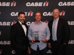 From left, Brandon Stannett, CNH, Vaughn Carson, Whyteline and John Gilbert CNH at the awards night.