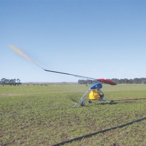 Spitfire irrigator in action.