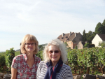 Wendy Parr, right, with Dominique Valentin on a tasting trip down the Cote d&#039;Or.