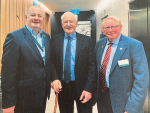 Jim Bolger (centre) with Peter Burke (right).