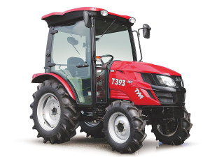 The midrange T393, runs a three cylinder 39.5hp Yanmar engine, mated to a three-stage hydrostatic unit.