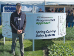 PGG Wrightson Seeds agronomist Stu Hunter at the company’s site at South Island Agricultural Field Days last month.