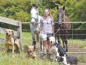 Katie Watson reckons after she comes home from a day on the farm, she feels like she has achieved something. Photo: Sue McKee.