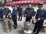 Counterfeiting isn’t going unnoticed in China, as this picture shows. Police have been brought in on numerous occasions to destroy products of counterfeiters.