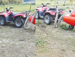 The before (right) and after (left) shots of the horse paddock after Lady Muck has done its magic.