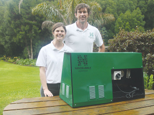 Leon Power and his wife Lauren Oehme have founded start-up company Nanobubble Agritech.