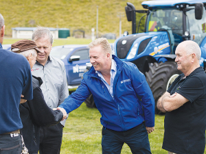 Agriculture Minister Todd McClay meets farmers at Mystery Creek last month.