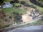 A damaged house in the upper South Island. Photo: NZ Defence Force.