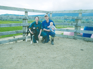 Chris and Emma Poole, with son Beau.