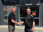 Carrfields newly appointed regional manager for Otago and Southland, Tristan Leov (left) and Grant Price, Agricentre.