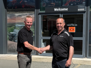 Carrfields newly appointed regional manager for Otago and Southland, Tristan Leov (left) and Grant Price, Agricentre.