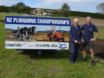 Waikato ploughmen Paul Houghton (left) and his son Derek Houghton preparing for the NZ National Ploughing Championships, set for April 13-14