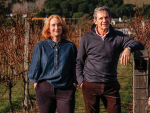 Kate Lattey and Koldo Santamaria at No.287 Vineyard. Photo Credit: Florence Charvin