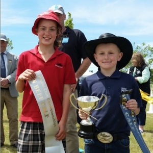 Kate McConchie and Marshall Stokes Junior Beef Calf Winners