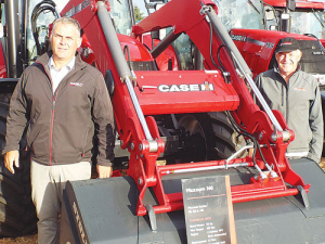 Richard Clapperton, Agri-Centre South and Martin Gray, Stoll NZ with the popular loader.