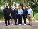 Young breeders, from left Ryan Andrew, Ayesha McCall, Annie Gill, Stacey Stewart, Renae Martin and Stuart Rogers.