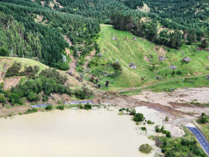 Damaged roading in the Hawke&#039;s Bay. Photo Credit: New Zealand Defence Force.