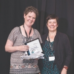 Nicola Wright receives first prize in the ERW Awards.