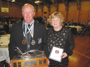 Ian Woolley with wife Jenni winner of the 2015 Silver Plough Trophy.