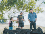 Waikato dairy farmer Cole Townsend (middle) lifts performance of calves and cows, improving health and production.