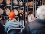 Rhyan Wardman talks about solar power at The Coterie. Photo Credit: Richard Briggs