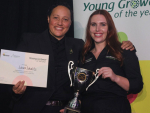 Kiritapu Allan with 2022 Bay of Plenty Young Grower of the Year Laura Schultz.