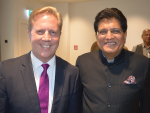 Trade Minister Todd McClay with Indian Commerce Minister Piyush Goyal in Auckland last week.