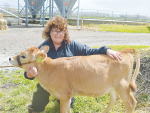 Children pamper calves, learn about farm life