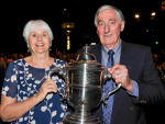 Horticulture’s Bledisloe Cup for 2019 winner Bill Thorpe and wife his Margaret. 
