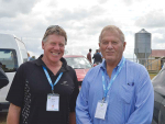 Pasture Summit chair Colin Armer and one of the host farmers Peter Sinclair at the field day.