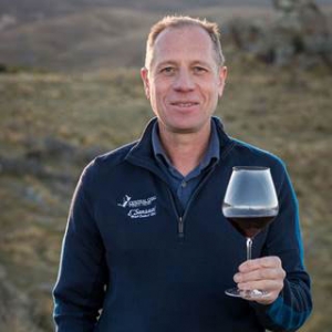 Rudi Bauer with Riedel&#039;s Central Otago Pinot Noir glass.
