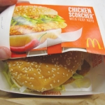 Chicken burger from McDonald's.