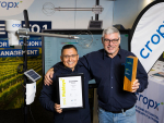 Julian Ramirez-Luna and Eitan Dan, representing CropX, who won the Growth &amp; Scale Award at the 2025 Fieldays Innovation Awards.