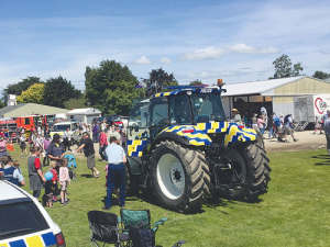 The police tractor at Northern field days.