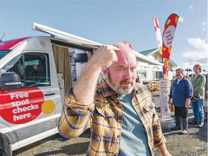 Melanoma New Zealand’s Spot Check Van featuring in FMGs latest television advertising.