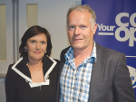 Former Fonterra director Leonie Guiney and husband Kieran at the co-op’s AGM in New Plymouth this month.