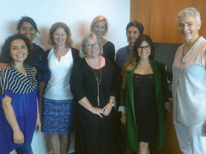 The National Committee, from left; Patricia Miranda-Taylor, Pragati Thorat, Nicky Grandorge, Kerry Stainton-Herbert, Sarah Szegota, Trudy Shield, Brittney Duval and Katherine Jacobs (Chair).